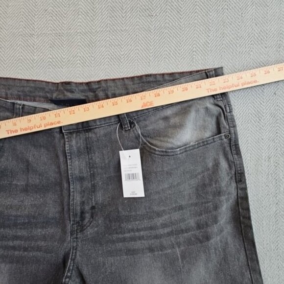 Jachs New York Jeans Men's 44x32 Gray Mid Rise Soft Stretch Slim Straight NWT - Picture 3 of 16